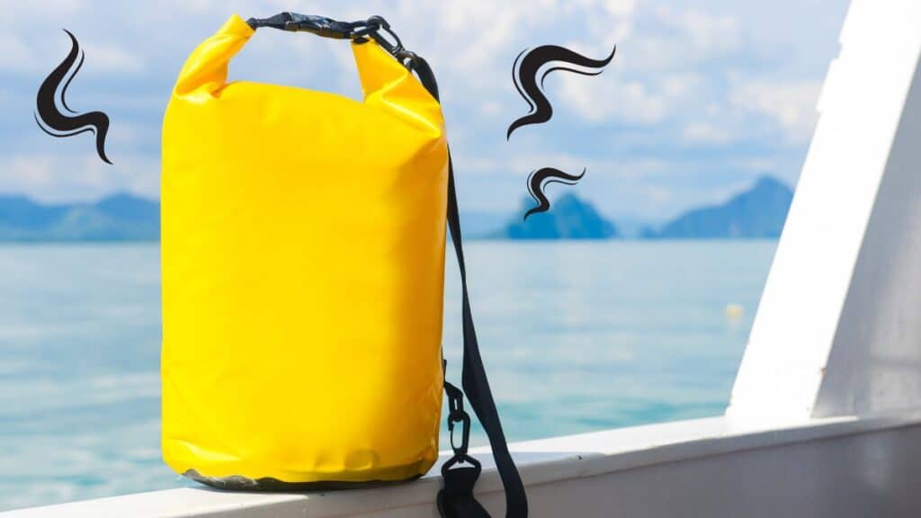 dry bag sitting on boat
